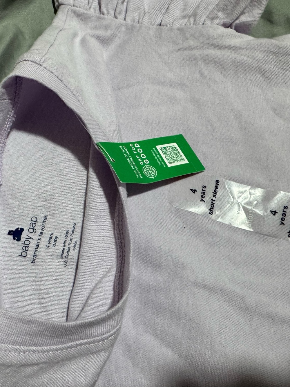 GAP Baby Gap Short Sleeve T-Shirt in Light Lavender